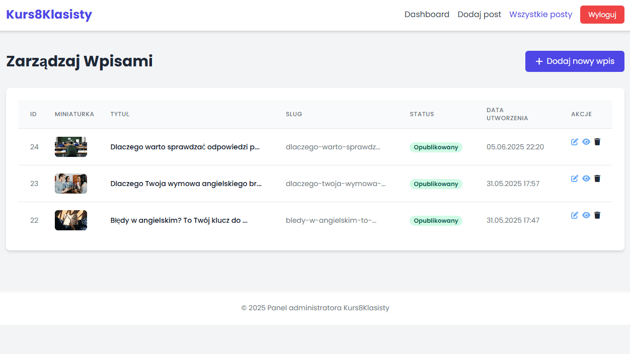 Kurs8Klasisty - English Course screenshot 4