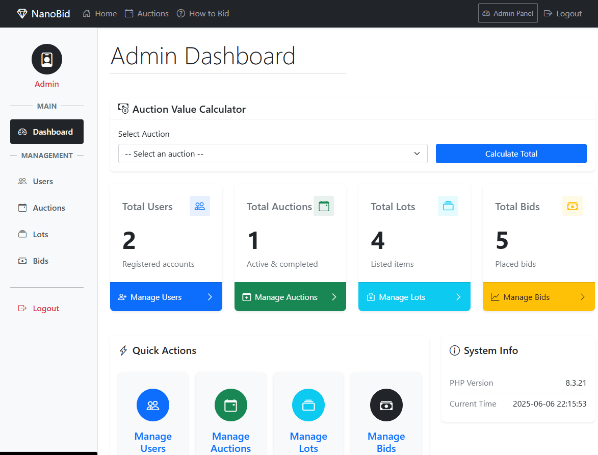 NanoBid - Auction Platform screenshot 4